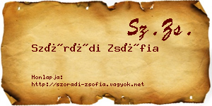 Szórádi Zsófia névjegykártya